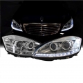 Μπροστινά Φανάρια Set Για Mercedes-Benz S-Class W221 05-09 DRL Facelift Look Χρωμίου D1S/H8 Με Μοτέρ Carner - Headlights - Xenon - Bulbs